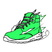 Shoe illustration in green