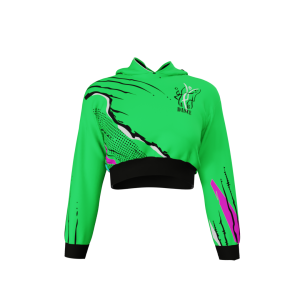 cropped sublimation hoodie for team and dance wear