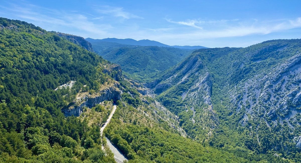 Bike path to the coast in Slovenia