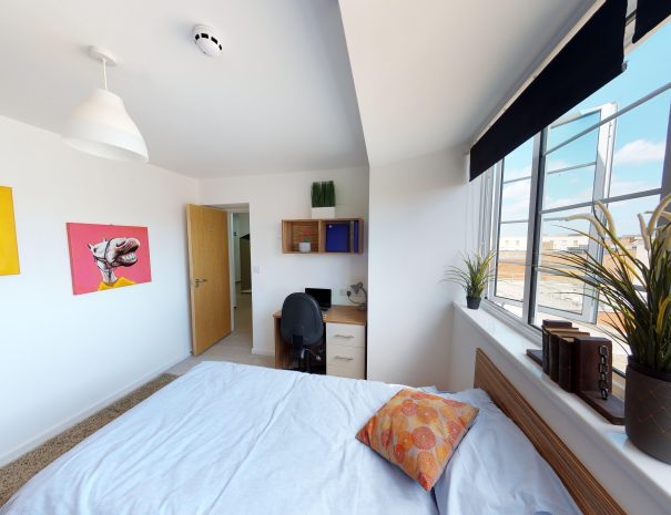 Bedroom at Fountain Halls - Portsmouth Student Accommodations university halls