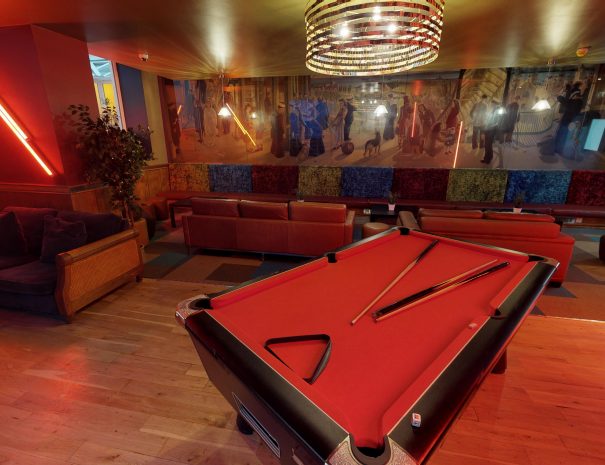 Pool table and social space at Fountain Halls - Portsmouth Student Accommodations university halls